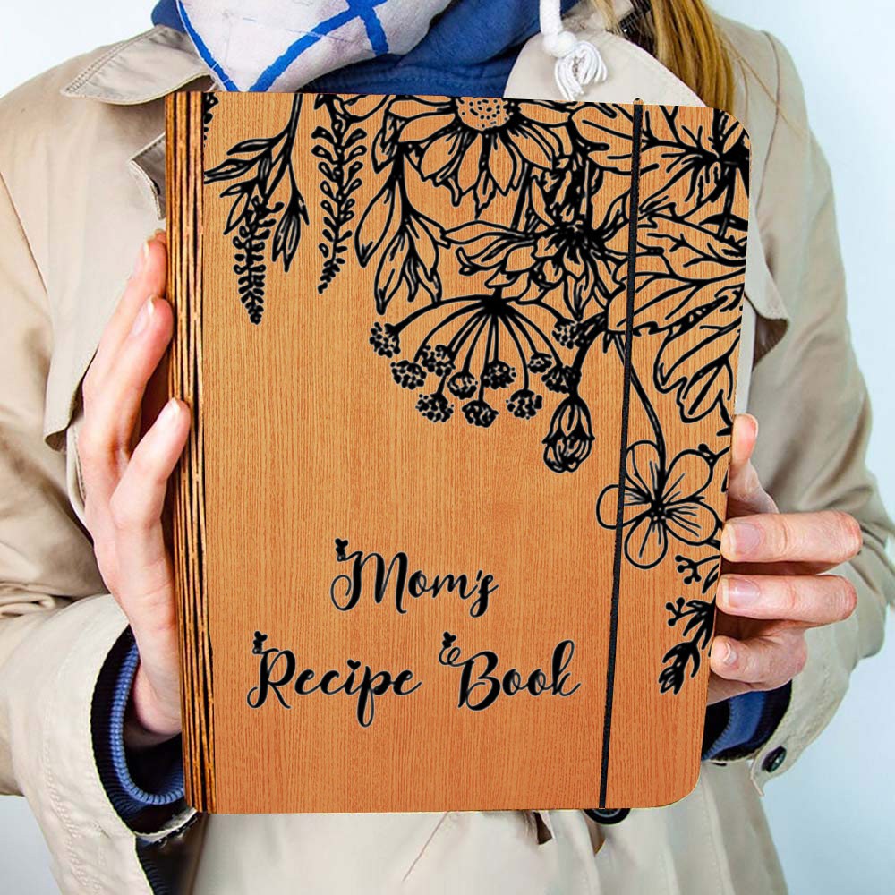 Hot Sale Personalized Family Wooden Recipe Book Christmas Day Gift Ideas