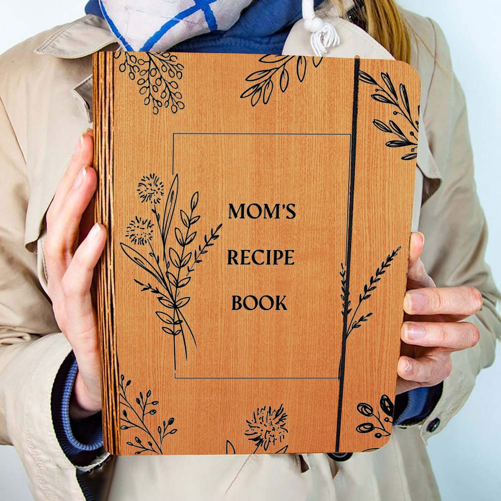 Hot Sale Personalized Family Wooden Recipe Book Christmas Day Gift Ideas