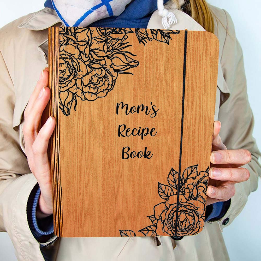 Hot Sale Personalized Family Wooden Recipe Book Christmas Day Gift Ideas