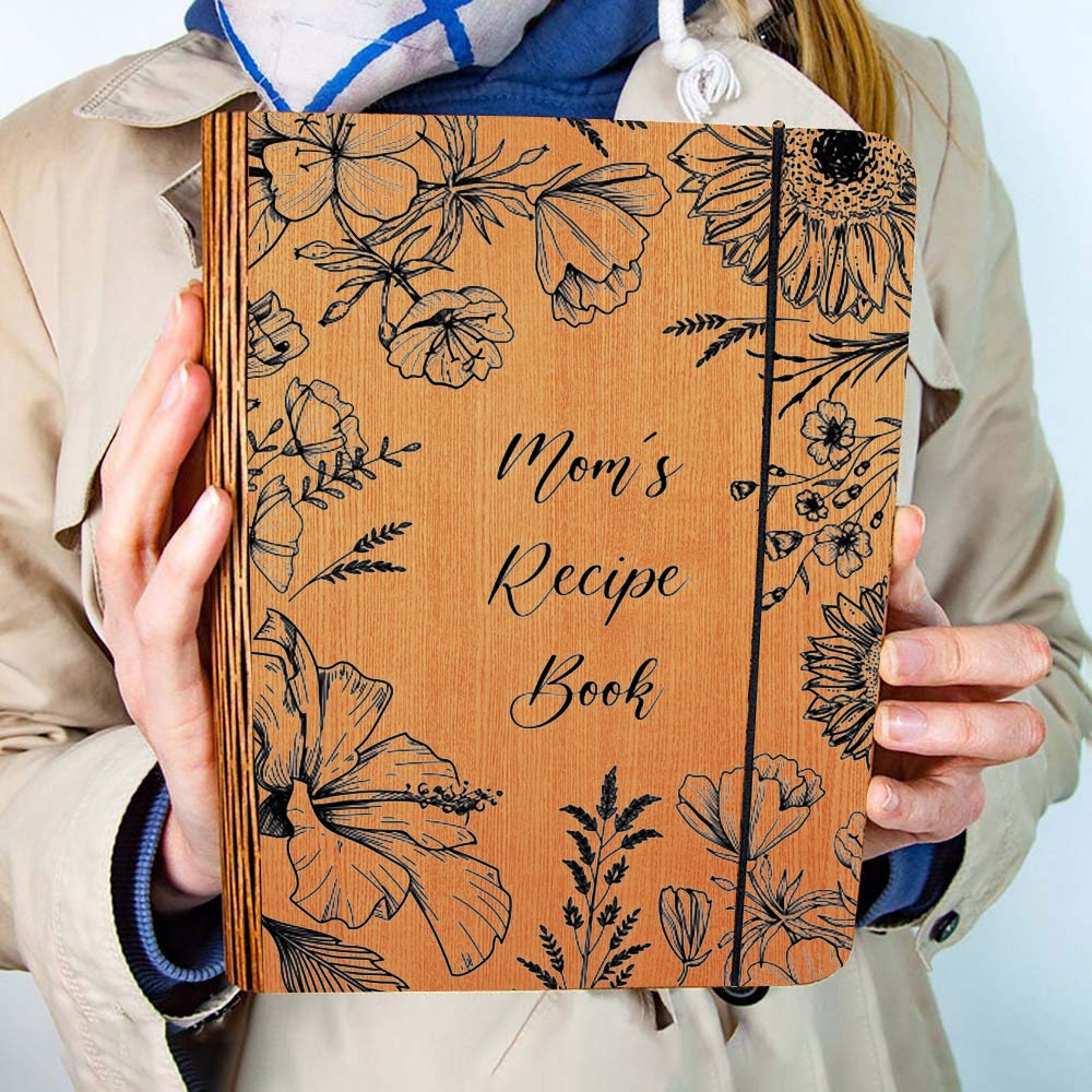 BEST SELLER❗❗Personalized Family Wooden Recipe Book Christmas Day Gift Ideas