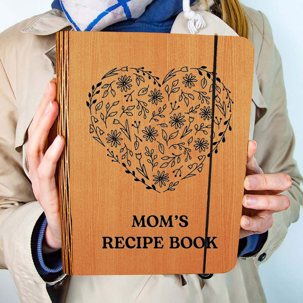 Hot Sale Personalized Family Wooden Recipe Book Christmas Day Gift Ideas