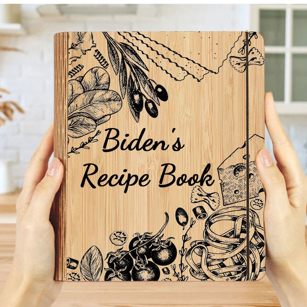 Hot Sale Personalized Family Wooden Recipe Book Christmas Day Gift Ideas