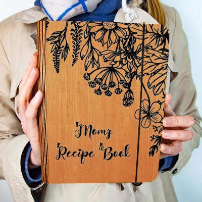 Hot Sale Personalized Family Wooden Recipe Book Christmas Day Gift Ideas