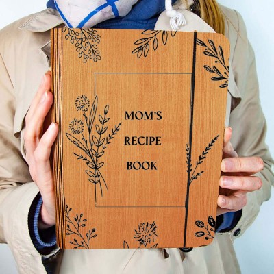 Hot Sale Personalized Family Wooden Recipe Book Christmas Day Gift Ideas