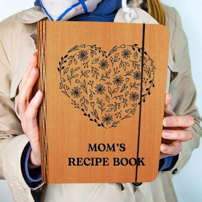Hot Sale Personalized Family Wooden Recipe Book Christmas Day Gift Ideas
