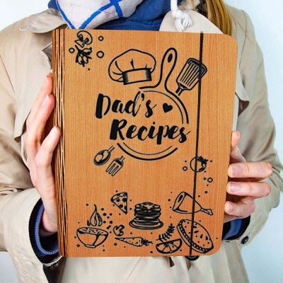 Hot Sale Personalized Family Wooden Recipe Book Christmas Day Gift Ideas