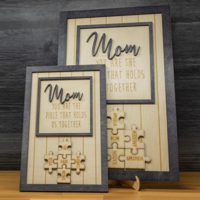 Personalized "You Are The Piece That Holds Us Together" Sign, Christmas Gift