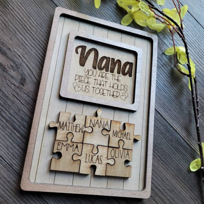 Personalized "You Are The Piece That Holds Us Together" Sign, Christmas Gift