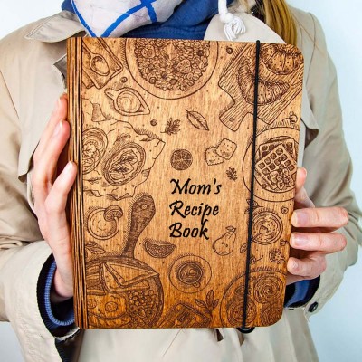 BEST SELLER❗❗Personalized Family Wooden Recipe Book Christmas Day Gift Ideas