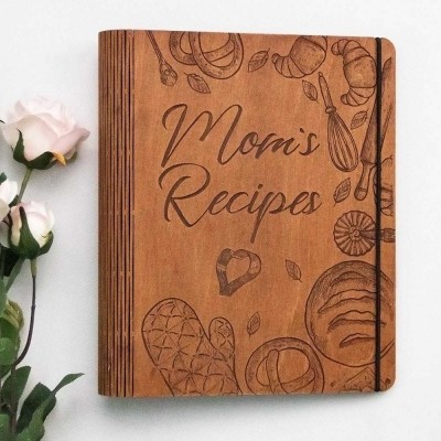 BEST SELLER❗❗Personalized Family Wooden Recipe Book Christmas Day Gift Ideas