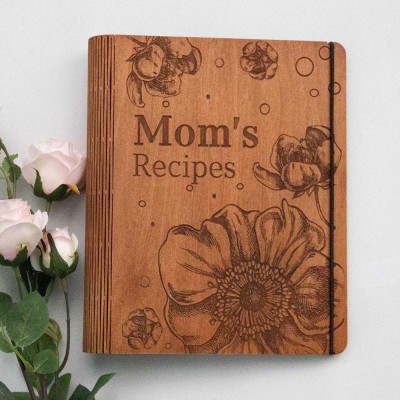 Personalized Family Wooden Recipe Book Christmas Day Gift Ideas