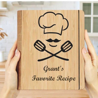 Hot Sale Personalized Family Wooden Recipe Book Christmas Day Gift Ideas