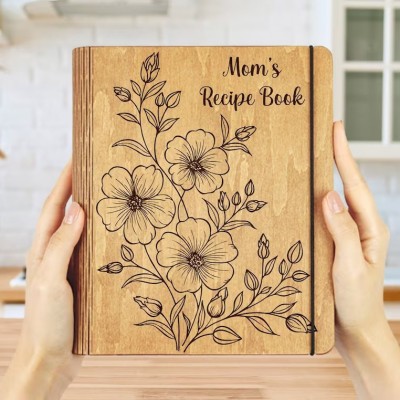 Hot Sale Personalized Family Wooden Recipe Book Christmas Day Gift Ideas