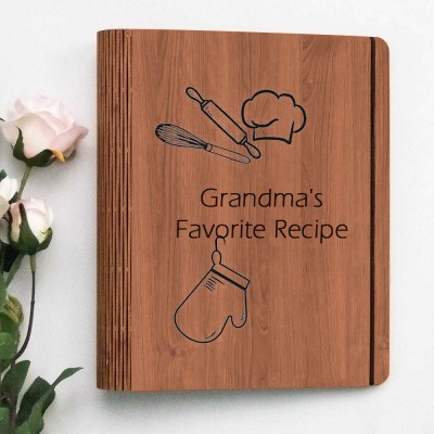 Hot Sale Personalized Family Wooden Recipe Book Christmas Day Gift Ideas