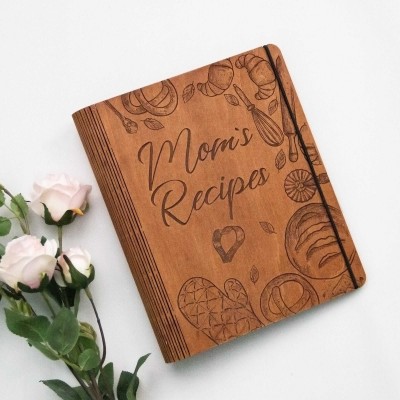 BEST SELLER❗❗Personalized Family Wooden Recipe Book Christmas Day Gift Ideas