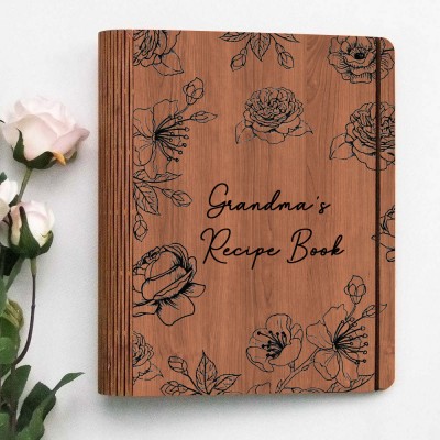 Hot Sale Personalized Family Wooden Recipe Book Christmas Day Gift Ideas