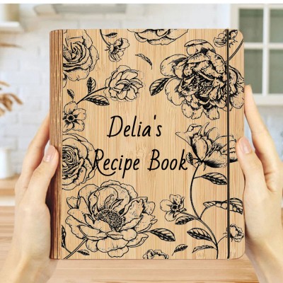 Hot Sale Personalized Family Wooden Recipe Book Christmas Day Gift Ideas