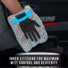 Cuffless Car Wash Mitt for Cleaning and Washing Exterior of Cars, Use as Wash Mitt or Wash Pad, Grey Microfiber Chenille Mitt for Car Detailing Kit