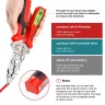 16-in-1 Wire Stripping Pliers, New Rechargeable Wire Strippers Tool with Voltage Tester&Alarms, Detectable 12-250V, Heavy-Duty Electrical Pliers&Wire Cutters&ndash;for Professional and Home Use