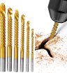 6-Pack High-Speed Steel Metalworking Set Tool, Drill Bits for Wood Drilling | 135&deg; Gold Finish, for Drilling Screwing Boring Carving Cutting Polishing