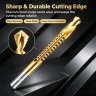 6-Pack High-Speed Steel Metalworking Set Tool, Drill Bits for Wood Drilling | 135&deg; Gold Finish, for Drilling Screwing Boring Carving Cutting Polishing