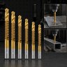 6-Pack High-Speed Steel Metalworking Set Tool, Drill Bits for Wood Drilling | 135&deg; Gold Finish, for Drilling Screwing Boring Carving Cutting Polishing
