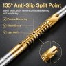 6-Pack High-Speed Steel Metalworking Set Tool, Drill Bits for Wood Drilling | 135&deg; Gold Finish, for Drilling Screwing Boring Carving Cutting Polishing