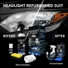Automotive Headlamp Restoration Fluid - Car Detailing Products for Oxidized, Yellowed, Blurred Headlamps with Enhanced Crystalline Coating Refurbishing Function