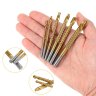 6-Pack High-Speed Steel Metalworking Set Tool, Drill Bits for Wood Drilling | 135&deg; Gold Finish, for Drilling Screwing Boring Carving Cutting Polishing