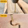6-Pack High-Speed Steel Metalworking Set Tool, Drill Bits for Wood Drilling | 135&deg; Gold Finish, for Drilling Screwing Boring Carving Cutting Polishing
