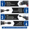 Keyless Drill Chuck Adapter Set, 1/4" Hex Shank Quick Change (0.3-8mm) &ndash; Fits Impact Drill & Power Tools, Carbon Steel, for Milwaukee, DeWalt, Makita Toolupgrade