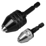 Keyless Drill Chuck Adapter Set, 1/4" Hex Shank Quick Change (0.3-8mm) &ndash; Fits Impact Drill & Power Tools, Carbon Steel, for Milwaukee, DeWalt, Makita Toolupgrade